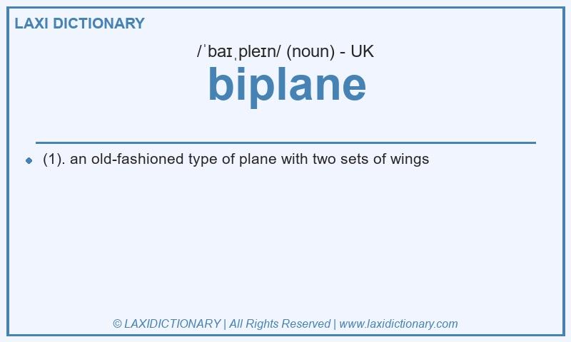 Definition biplane in British English