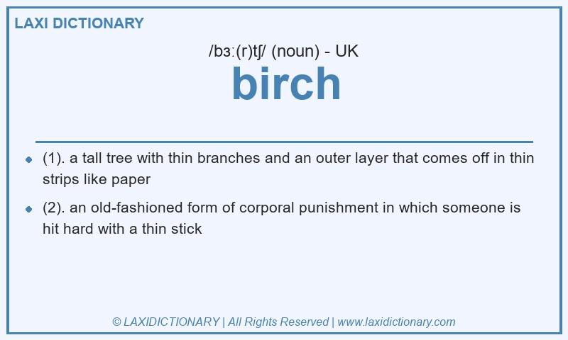 Definition birch in British English