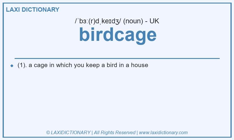 Definition birdcage in British English