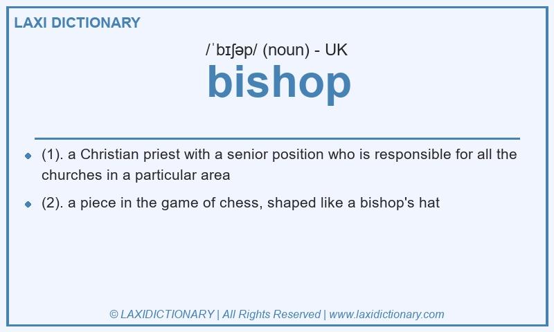Definition bishop in British English