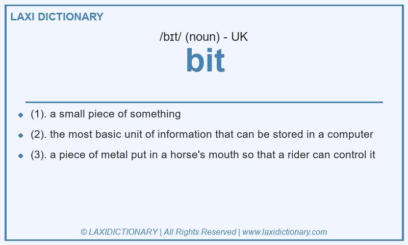 Definition bit in British English