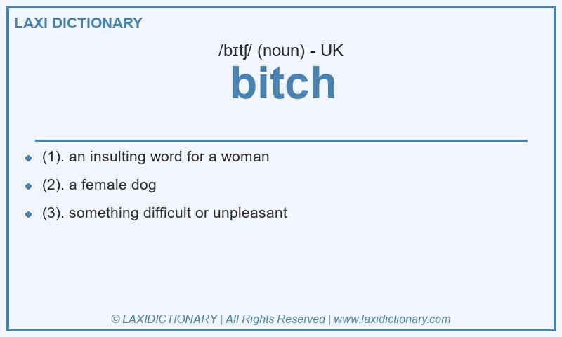 Definition bitch in British English