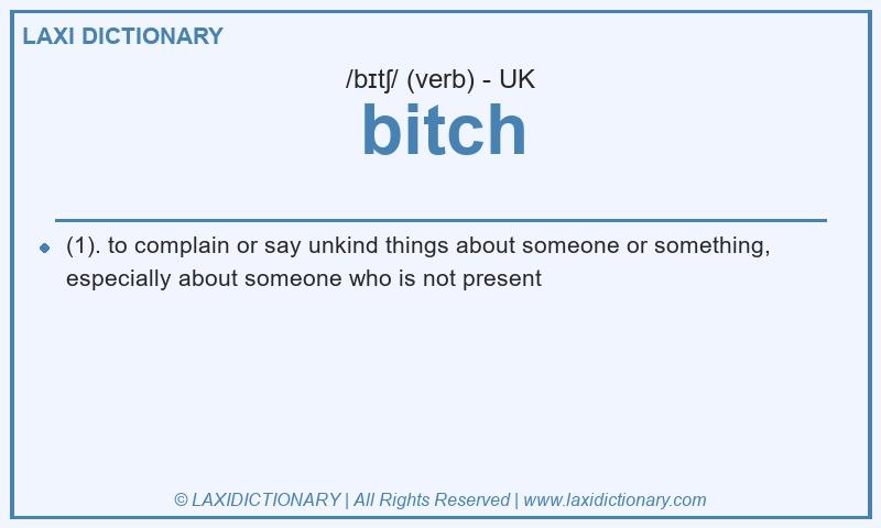 Definition bitch in British English