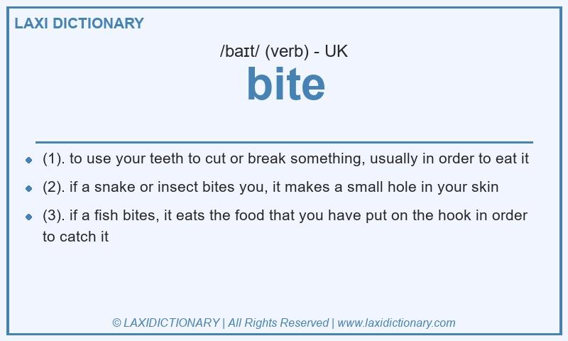 Definition bite in British English