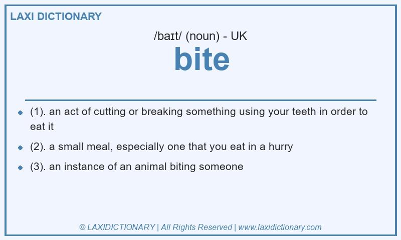 Definition bite in British English