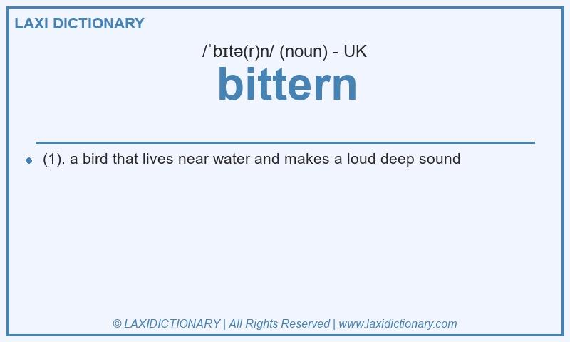 Definition bittern in British English
