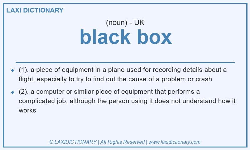 Definition black box in British English