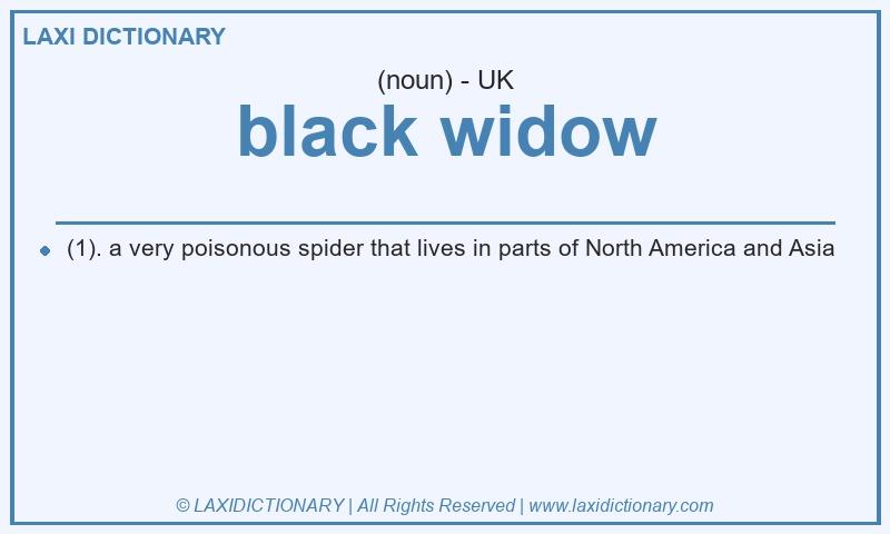 Definition black widow in British English