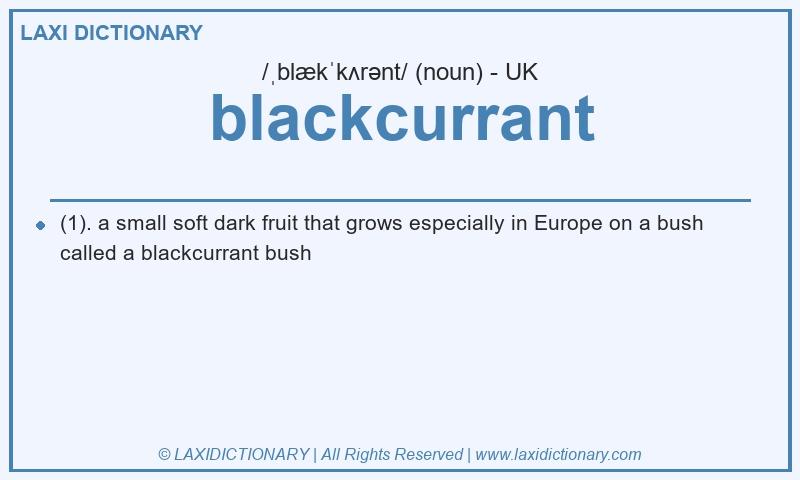 Definition blackcurrant in British English