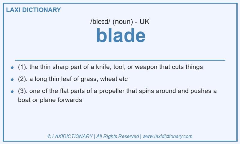 Definition blade in British English