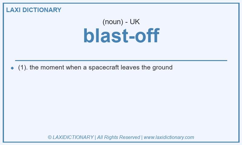 Definition blast-off in British English