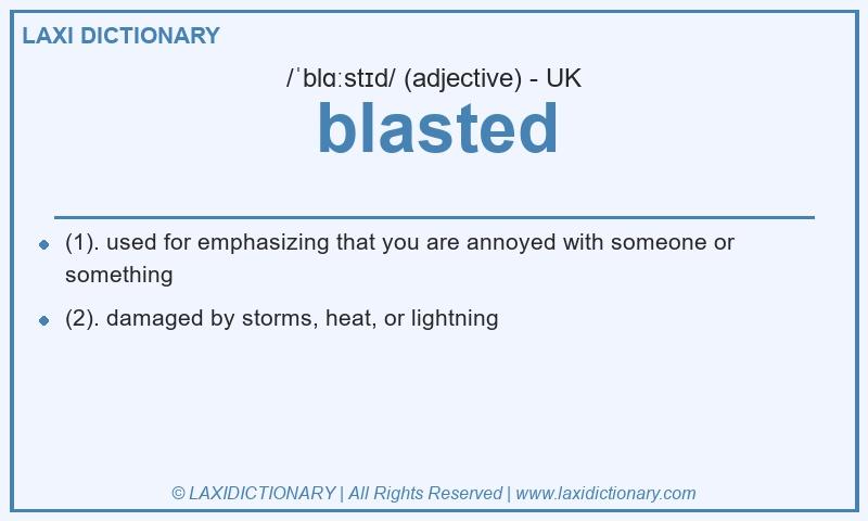 Definition blasted in British English