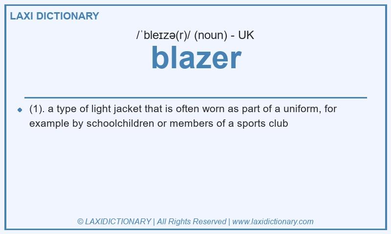 Definition blazer in British English