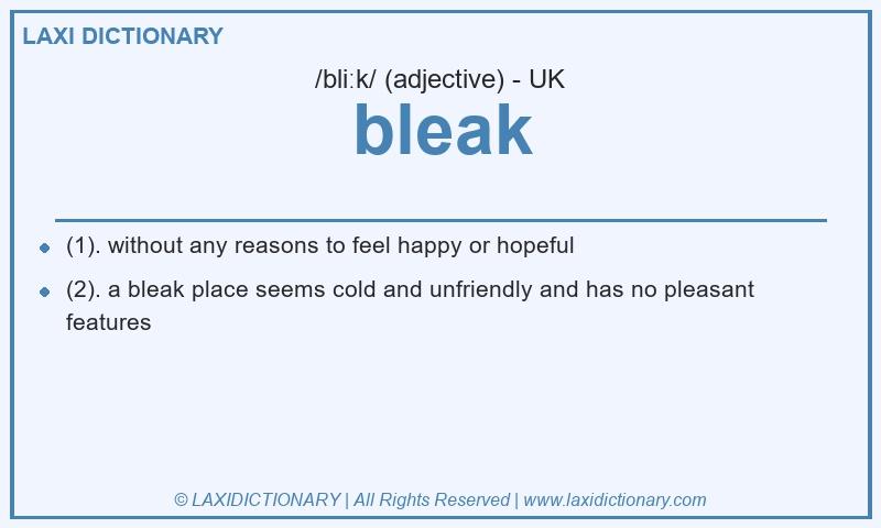 Definition bleak in British English
