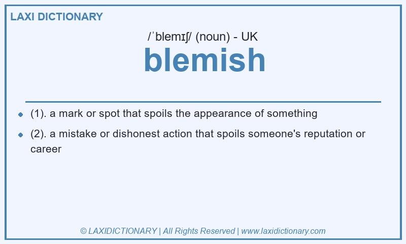 Definition blemish in British English