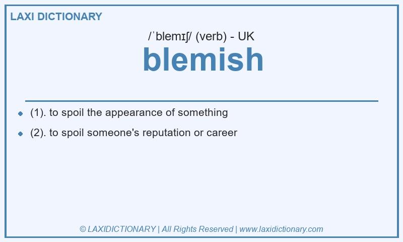 Definition blemish in British English