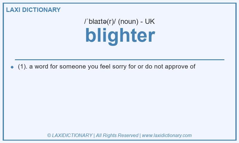 Definition blighter in British English
