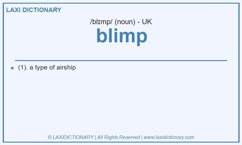 Definition blimp in British English