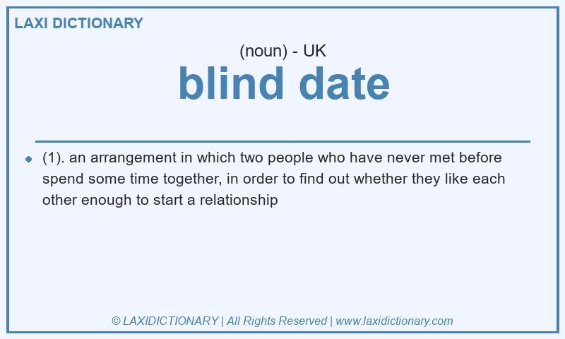 Definition blind date in British English