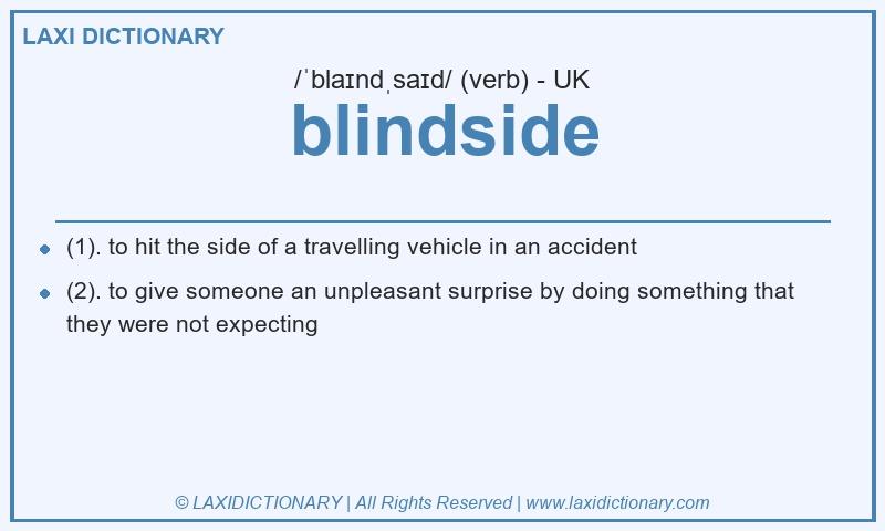Definition blindside in British English