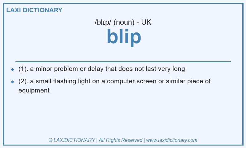 Definition blip in British English
