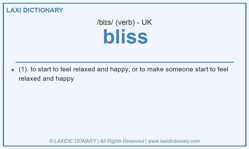 Definition bliss in British English