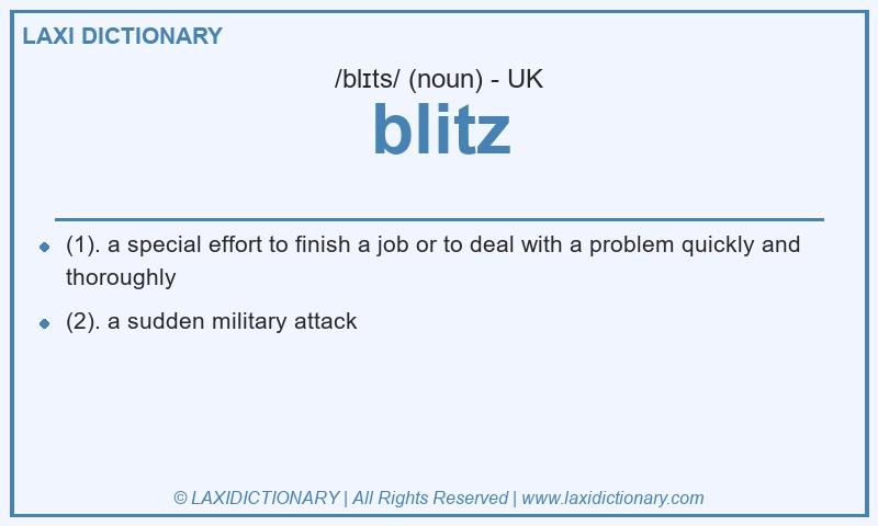 Definition blitz in British English