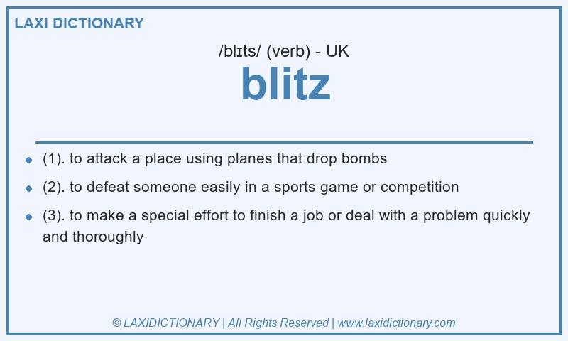 Definition blitz in British English