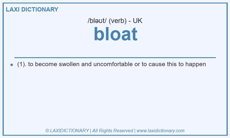 Definition bloat in British English