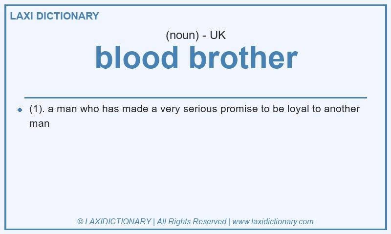 Definition blood brother in British English
