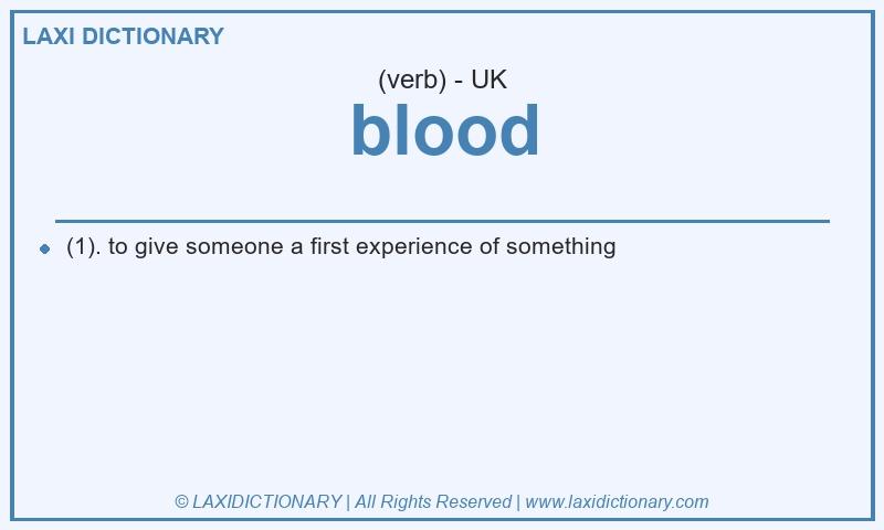 Definition blood in British English