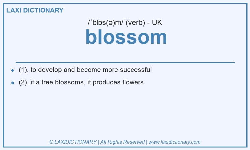 Definition blossom in British English