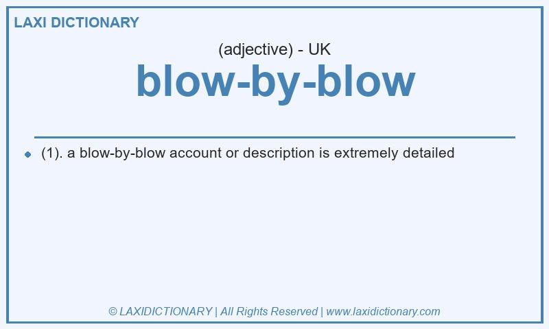 Definition blow-by-blow in British English