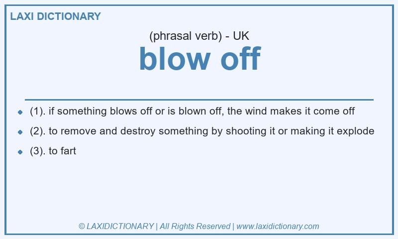 Definition blow off in British English