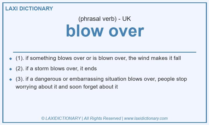 Definition blow over in British English