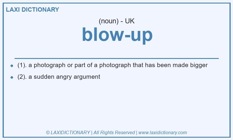Definition blow-up in British English