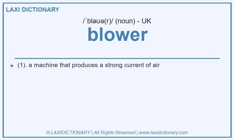 Definition blower in British English