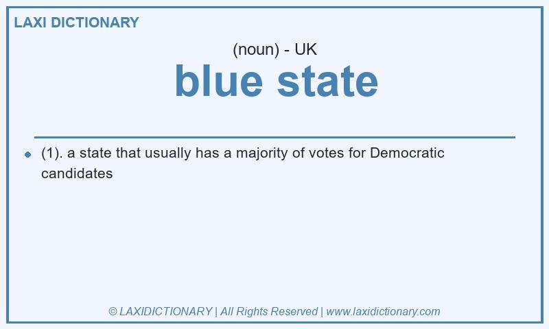 Definition blue state in British English