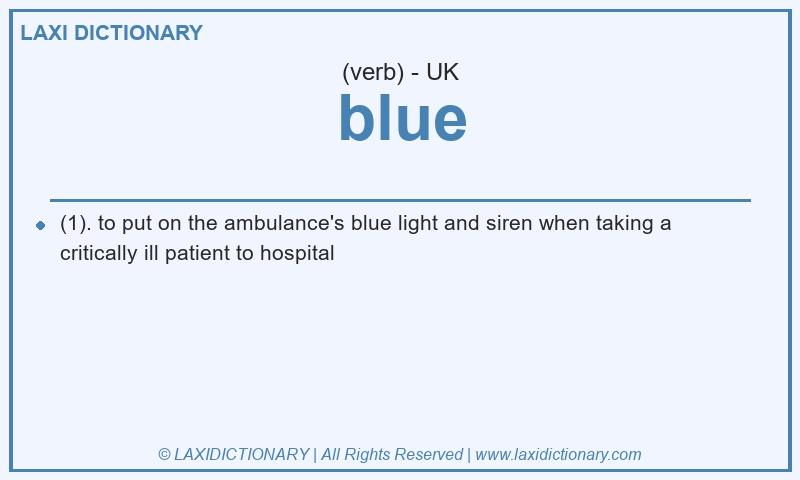 Definition blue in British English