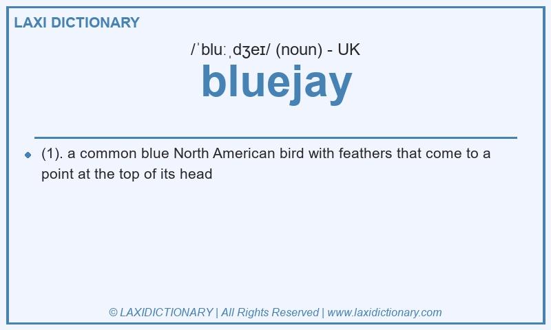 Definition bluejay in British English