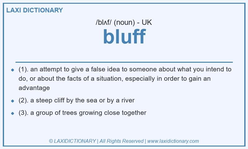 Definition bluff in British English