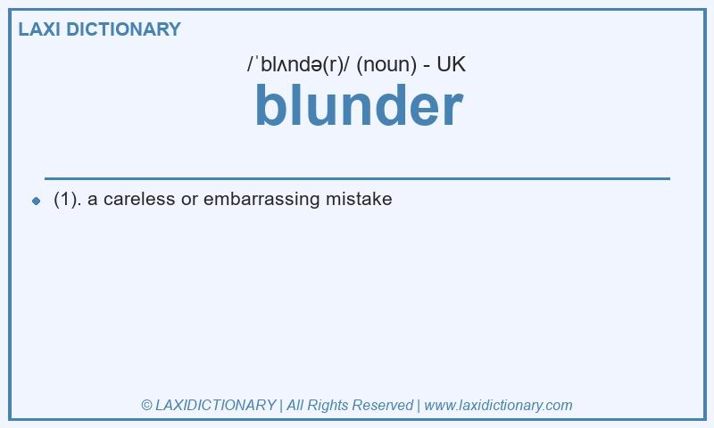 Definition blunder in British English