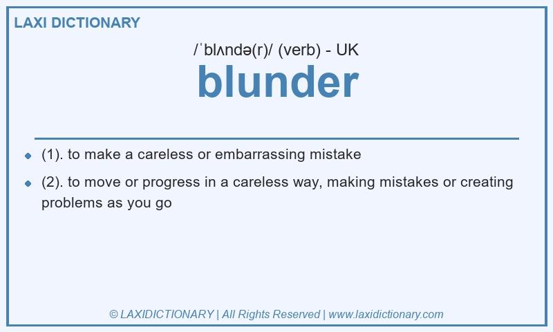 Definition blunder in British English