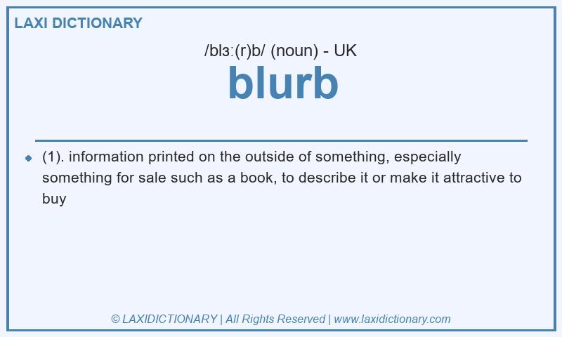 Definition blurb in British English