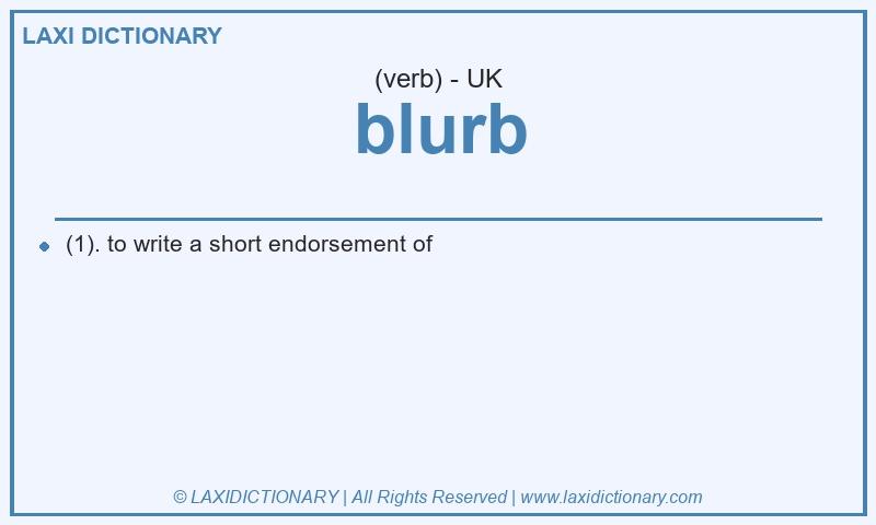 Definition blurb in British English