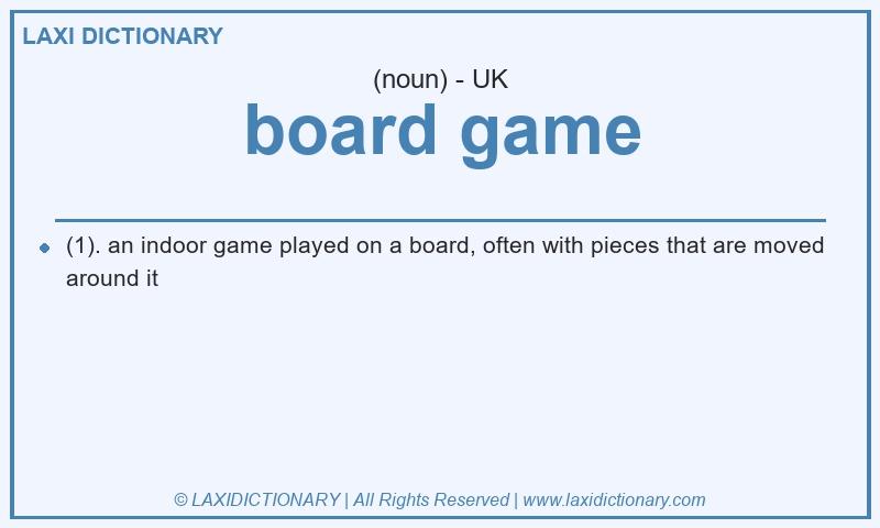 Definition board game in British English
