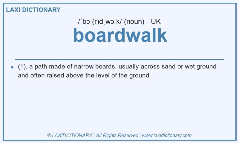 Definition boardwalk in British English