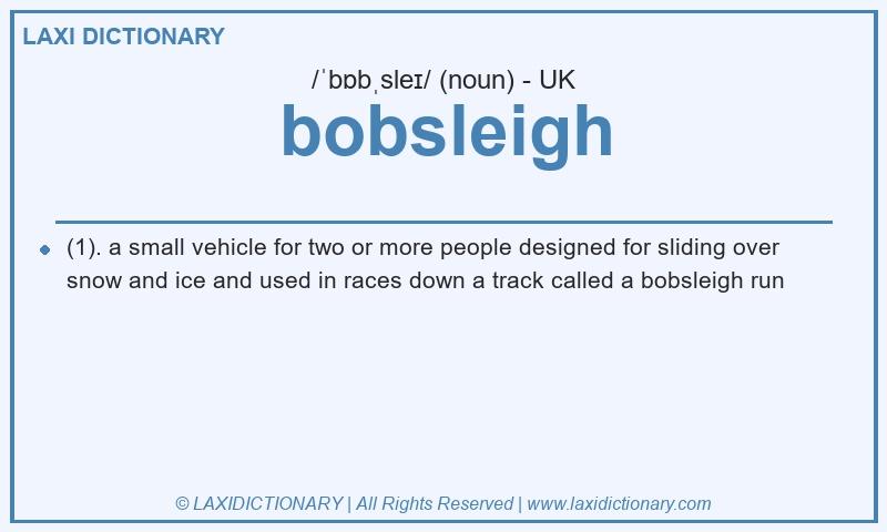Definition bobsleigh in British English