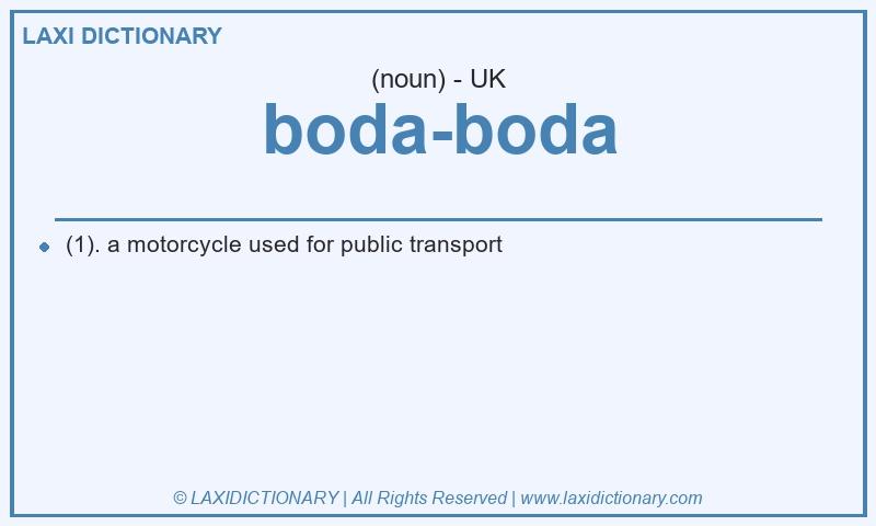 Definition boda-boda in British English