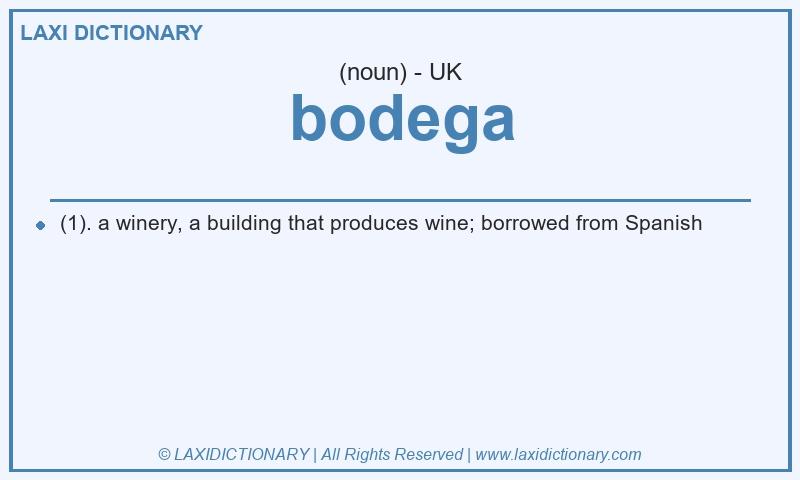 Definition bodega in British English
